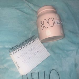 RAE DUNN BOO PINK CANISTER